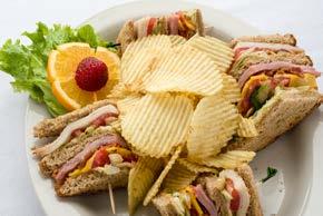 99 Firecracker Shrimp Specialty Sandwiches (all served with a choice side order) Club Sandwich Triple decker with ham, turkey, bacon and cheese, dressed with mayonnaise, lettuce and tomatoes with