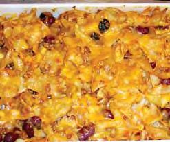 80 Kim's Recipe: "Throw Together Mexican Casserole" "Ground beef, olives, egg noodles, corn, taco sauce and seasoning give this throw together