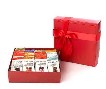 Small Gestures with a Lasting Impression Assorted ChocoPod 8 Piece Gift Set A decadent assortment of our mini chocolate bars.