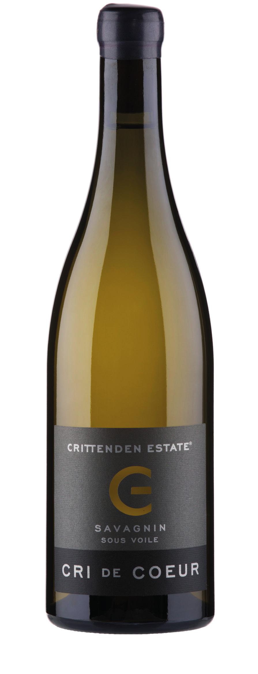 H A L L I D A Y 2 0 1 9 Crittenden Estate 2013 Cri de Coeur Savagnin In French, sous voile means under a veil and in this instance, it is flor yeast keeping the wine protected and