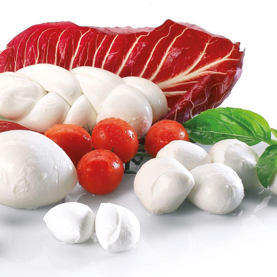 MOZZARELLA fresh, soft cheese 50g / 100g / 125g / 250g Other sizes available on request Fat content 18% 18 dd / 1 year if frozen Storage temperature 0 C - 4 C / -18 C if frozen The name Mozzarella