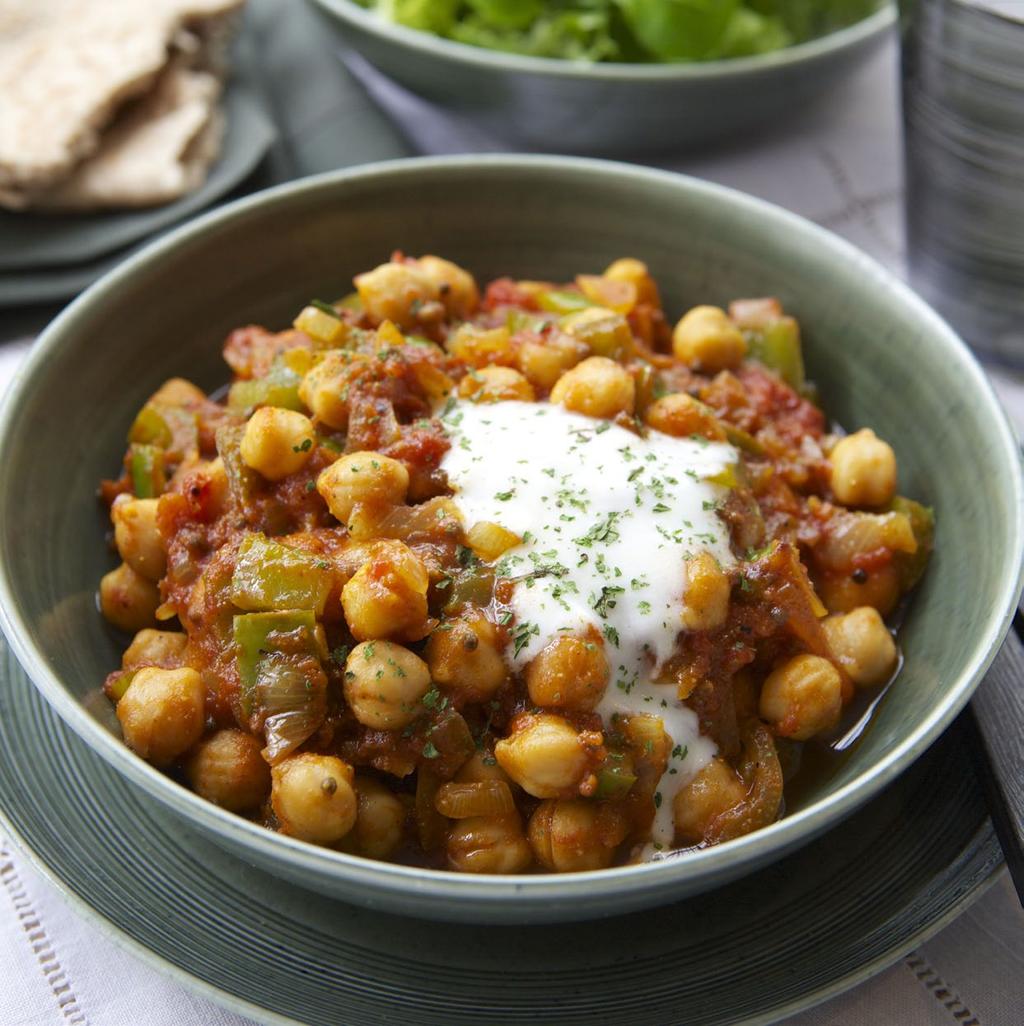 15 Nutritional Analysis for chickpea curry (222g) with ½ wholemeal