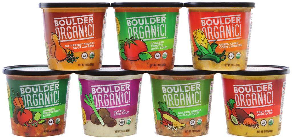 PRODUCTS OUR STANDARDS We accept only the best like whole, organic produce, savory spices, and people with a passion for doing things right. All Boulder Organic!