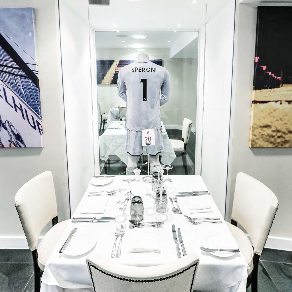 Three course pre-match dining from a range of seasonal menus An inclusive drinks package Private table with entertainment from club legends VIP seating in the Directors box, overlooking the halfway
