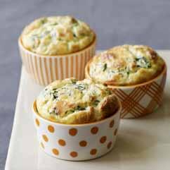 Portion Control Made Easy Individual Spinach Soufflés PointsPlus value: 3 Servings: 12 Prep time: 18 minutes Cook time: 55 minutes 1 ½ pounds fresh spinach, baby-variety 5 sprays cooking spray,