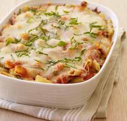Restaurant Classics at Home Baked Ziti PointsPlus value: 7 Servings: 12 Prep time: 10 minutes Cook time: 40 minutes 3 sprays cooking spray 1 pound uncooked pasta, rigatoni or penne* 3/4 pound
