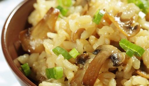 MUSHROOM AND LEEK RISOTTO 2 tbsp olive oil 1 x leek, finely sliced 800ml vegetable stock 300g risotto rice 1 clove garlic, finely chopped or crushed 1 onion, finely chopped 250g chestnut mushrooms,