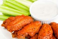 Appetizers CHICKEN TENDERS* Choice of Barbecue or Ranch Dip BUFFALO WINGS* Hot or Barbecue Served with Carrots and Celery, Bleu Cheese or Ranch Dip Dressing