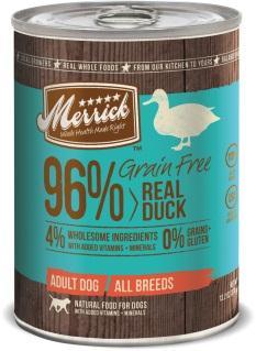 Grain Free 96% Real Duck This highly palatable, protein packed grain free formula features high quality meat New Size UPC protein from deboned duck, the formula s first ingredient.