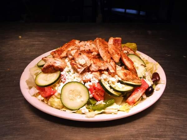 Salads Tossed Salad 5.95 Lettuce, tomatoes & green pepper. (Topped with Cheese & Onion add 1.50) Fatoush Salad 8.95 The toasted bread salad!