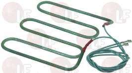 3755626 HEATING ELEMENT 800W 240V length 180 mm - width 190 mm with cables for Panini grill electric () PANINI PANINI DOUBLE 3755610 QU ARTZ PIPE ø 10.