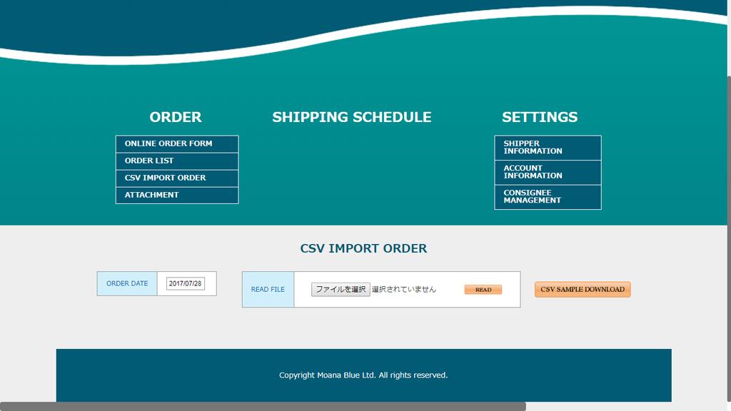 3-3. REGISTER MULTIPLE VEHICLES BY CSV FILE-CSV IMPORT ORDER YOU CAN PLACE AN ORDER FOR MULTIPLE VEHILCES BY UPLOADING A CSV FILE.