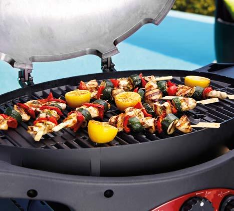 Comes standard with three cooking grills two segment side grills and a