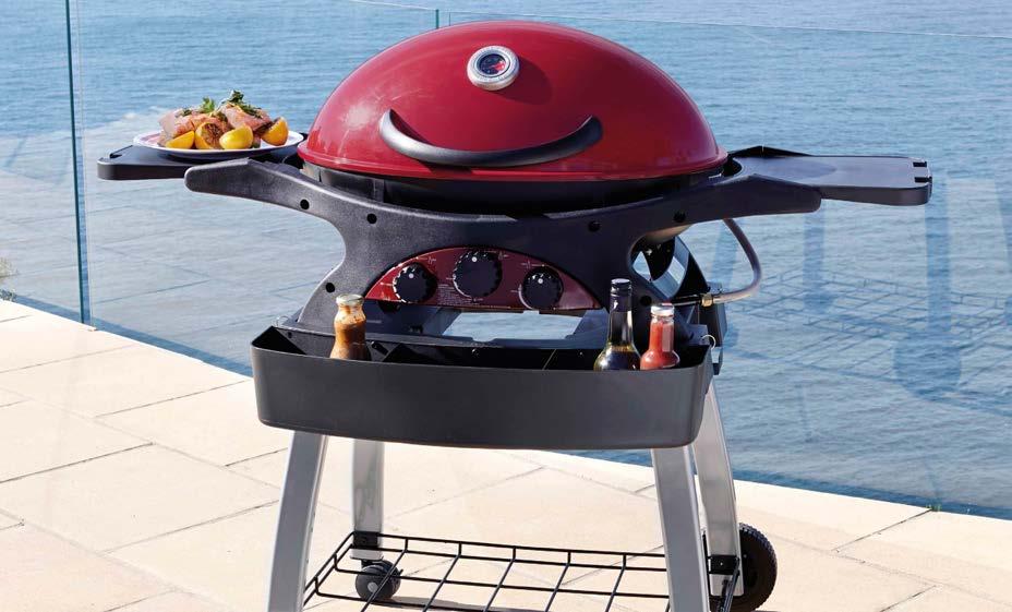 Grills are cast iron with a fused on matt vitreous enamel finish for even