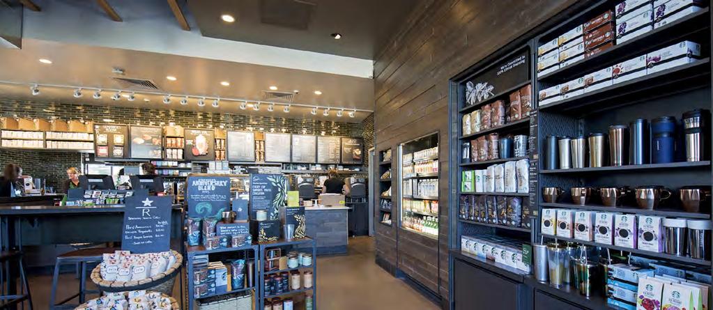 starbucks overview [ REPRESENTATIVE PHOTOs ] 13,327 TOTAL NUMBER OF LOCATIONS IN THE US ABOUT STARBUCKS The world s #1 specialty coffee retailer, Starbucks has more than 24,000 coffee shops in about