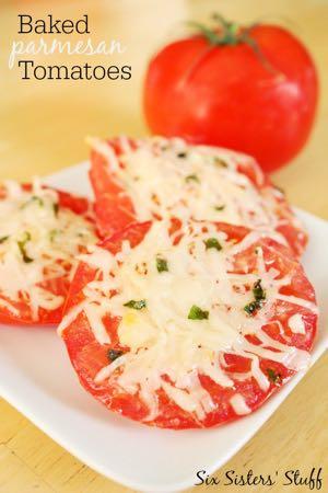 SMALLER FAMILY- BAKED PARMESAN TOMATOES S I D E D I S H Serves: 4 Prep Time: 5 Minutes Cook Time: 10 Minutes 2 tomatoes 1/2 cup Parmesan cheese 1 teaspoon fresh oregano 1 Tablespoon olive oil salt