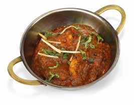 Main Dishes Karahi Lamb 6.60 Lamb cooked with fresh onions, tomatoes, ginger, garlic, hot spices and garnished with fresh coriander. Karahi Chicken 6.