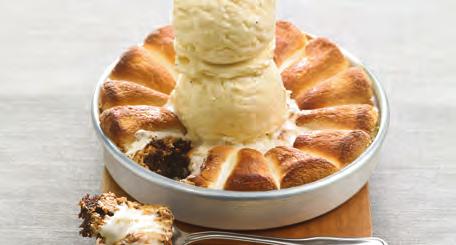BJ s FAMOUS PIZOOKIES Place your order now for the hot out of the oven Pizookie! This super moist, rich and delicious cookie is topped with vanilla bean ice cream and baked to order!