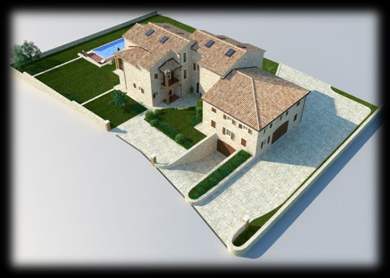 The project for the residential building is characterized by an authentic style of construction a stone Istrian house that will be adapted to contemporary demands and a luxurious lifestyle.