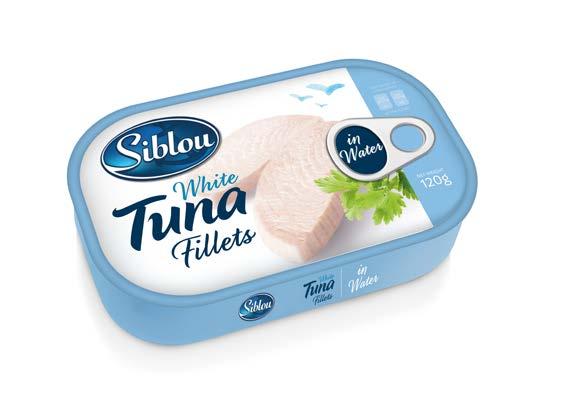 WHITE TUNA FILLETS Processed from freshly caught Tongol Tuna loins (Thunnus Tonggol) and packed in fancy easy