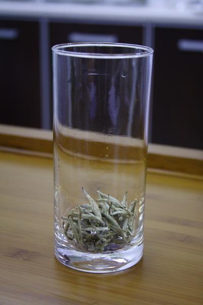 Place tea leaves into
