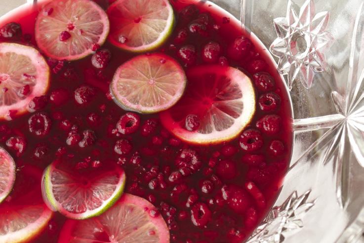 Create a vibrant red party punch,
