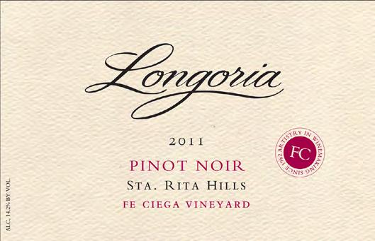 L i b r a r y Releases LIBRARY RELEASE: 2011 PINOT NOIR Sta. Rita Hills - Fe Ciega Vineyard I M ALWAYS EXCITED TO RELEASE A LIBRARY SELECTION OF Fe Ciega Pinot Noir.