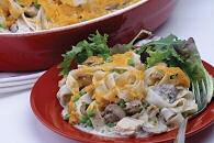 Tuna Casserole A gluten-free version of this all-american classic. 4 Servings To assemble: 25 minutes To bake: 20 minutes 1 Put a large pot of salted water on to boil for pasta. Preheat oven to 400F.
