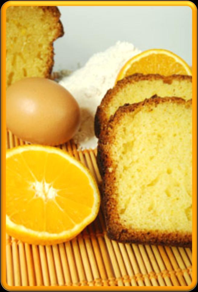 The aroma of buttery pound cake with orange