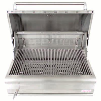 out ash pan allows for easy cleanup Double-lined grill hood
