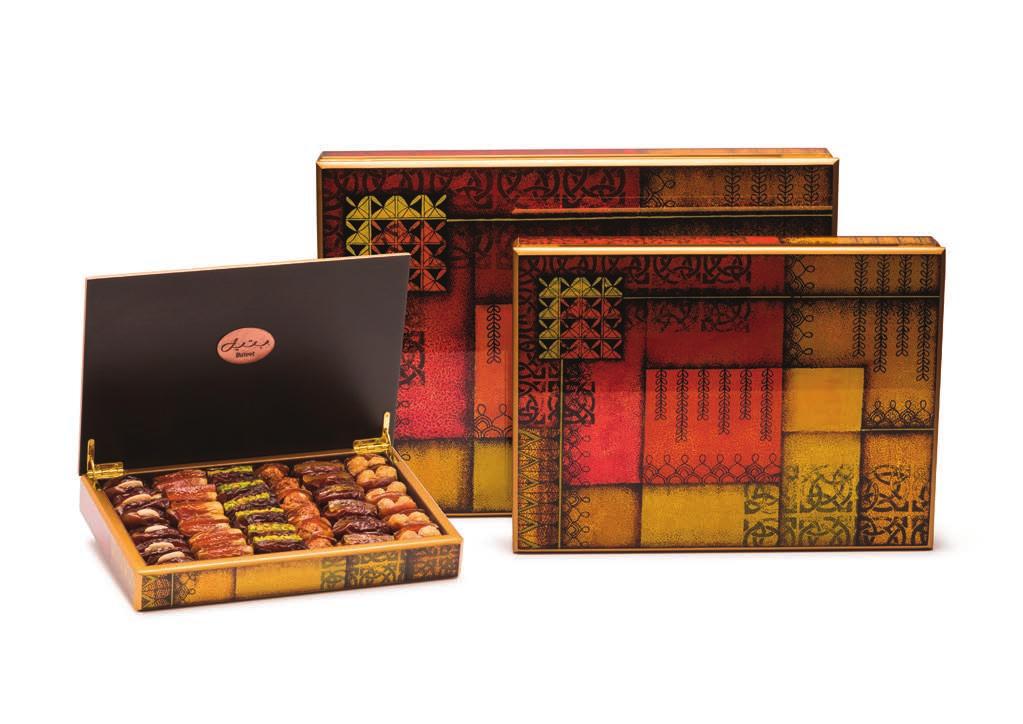 ARABIAN DELIGHT COLLECTION Luxurious wooden gift boxes finished with exquisitely hand-painted glass in a rich arabesque design SMALL MEDIUM LARGE CONTENTS P23613309 P23613310