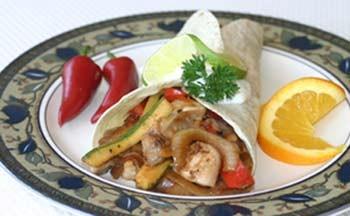 Chicken Fajitas 2 Chicken Breasts ¼ inch slices 1 bell pepper sliced 1 onion sliced 1 cup grated cheddar cheese 3 Tbsp Tex-Mex seasoning 2 Tbsp Olive Oil ¼ head of lettuce 1 package of soft tortillas