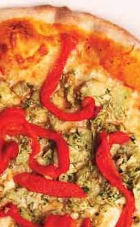 0 REBECCA White pizza with mozzarella, gorgonzola, cooked ham, rucola, sun-dried tomatoes SOFIA Tomato, mozzarella, shrimps, mussels, scallops, calamari, fresh basil TARA