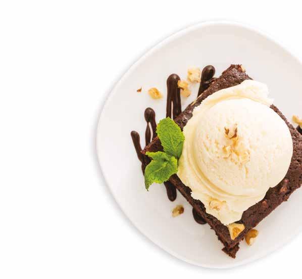 DESSERTS & COFFEES Ice-Cream and Chocolate Sauce made the