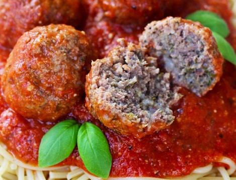 RECIPE 5 SPAGHETTI & MEATBALLS SHOPPING LIST INGREDIENTS 2 28 oz cans of crushed tomatoes 1 lb 80/20 ground beef 1/2 cup Parmesan cheese 5 cloves of garlic, pressed or minced (2 for the sauce, 3 for