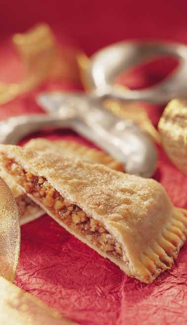 cookie ABCs GREEK HONEY-NUT WEDGES Seal the edges of the pastry with a fork so none of the sweet filling seeps out.