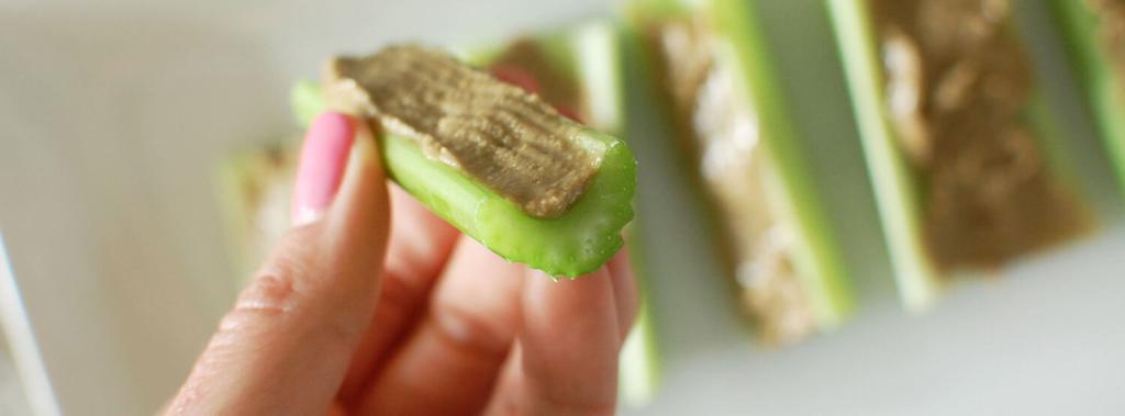 Celery with Sunflower Seed Butter 2 ingredients 5 minutes 8 servings 1.