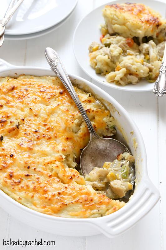 Serves 4-6 45 Mins Easy Leftover Turkey Shepard's Pie 2 tb unsalted butter 3/4C onion, chopped 1/3 celery, chopped 1/3 carrots, chopped 1 clove garlic, minced 2 1/2 leftover turkey meat 1/4 peas or
