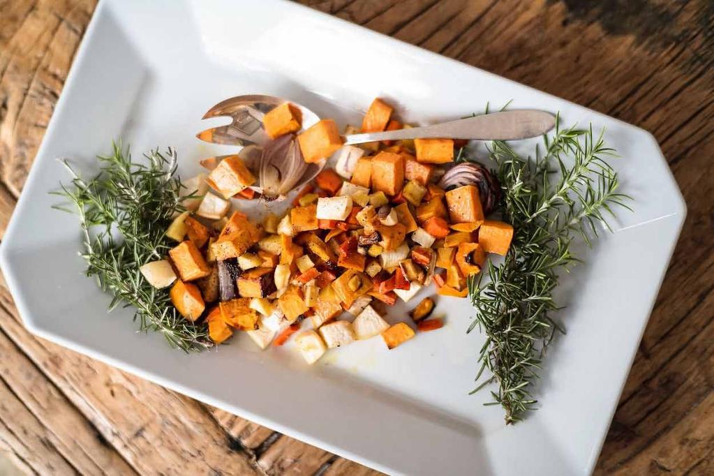 honey-roasted root vegetables 2 cups peeled and coarsely chopped sweet potato (about 1 large) 1 1/2 cups coarsely chopped parsnip (about 2 medium) 1 1/2 cups coarsely chopped carrot (about 2 medium)