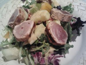 Seared Tuna Over Salad, my favorite meal ever!