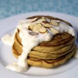 extract 1 cup vanilla soy milk (or almond milk) 1 tablespoon canola oil 1/4 cup sliced almonds Cooking spray for pan For the