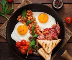 Breakfasts (served until 12:00 Daily) Good Old Breakfast R45.00 Two fried eggs, bacon, grilled tomato, sautéed onions, grilled mushrooms, & toast Big T Breakfast R69.