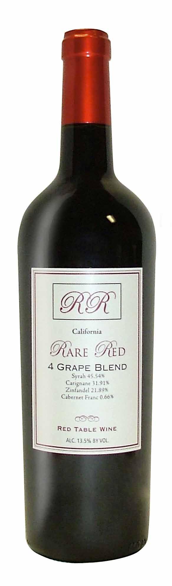 Rare Red Rare Red~ 4 Grape Blend Richly Flavored Full-Bodied Blended Red Wine