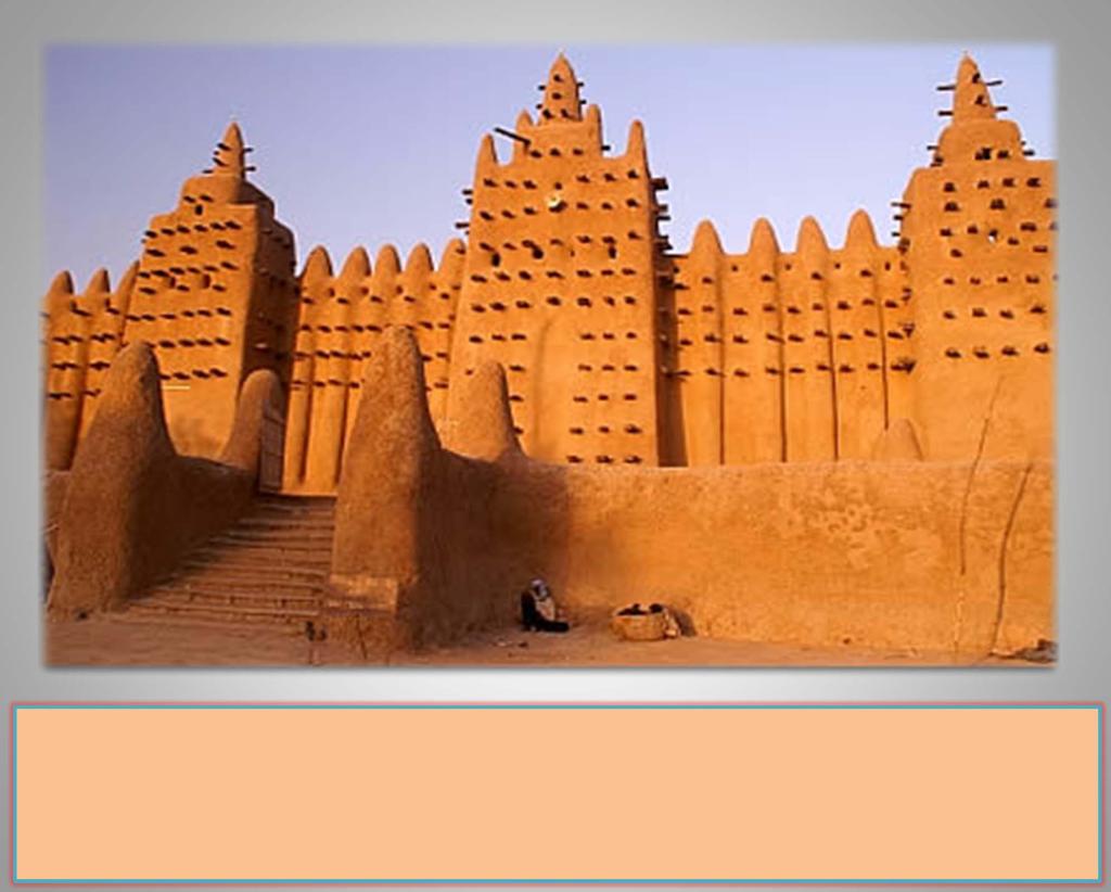 Nestled on the banks of the Niger river is the famous ancient city of Timbuktu.