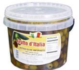 Belice variety, grown in Sicily. Serve as a table olive or as a garnish in dishes. 640/720 Olives per Aluminum Tin. Olives with pit, packed in a mild brine with 3-4% salt content.