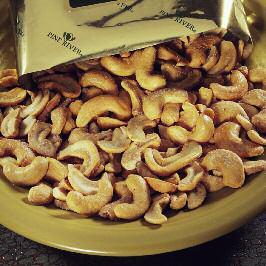 These wonderful split cashews are roasted and lightly salted.