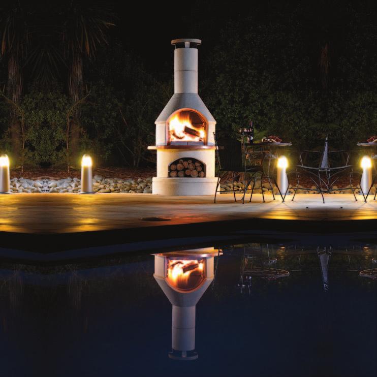Stoke your backyard with ambience and atmosphere with the famous Buschbeck outdoor fireplace.