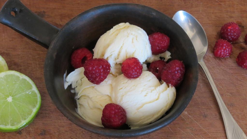 Homemade Lemon Ice Cream Serves eight 400 grams (14 oz.) of very cold evaporated milk 397 grams (13.5 oz.) of very cold sweetened condensed milk 3/4 cup freshly squeezed lemon juice 1 tsp.