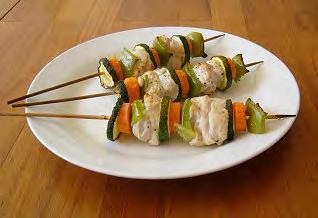 Chilli and Garlic Chicken Skewers 6 wooden skewers; soaked in cold water for 30 minutes.