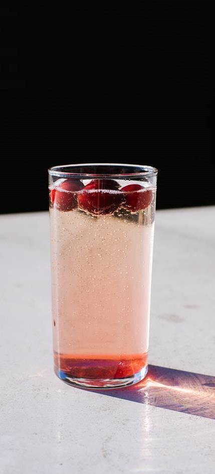 P U B L I C G R E E N S Cranberry Bubbles Cocktail Features Champagne and cranberries.